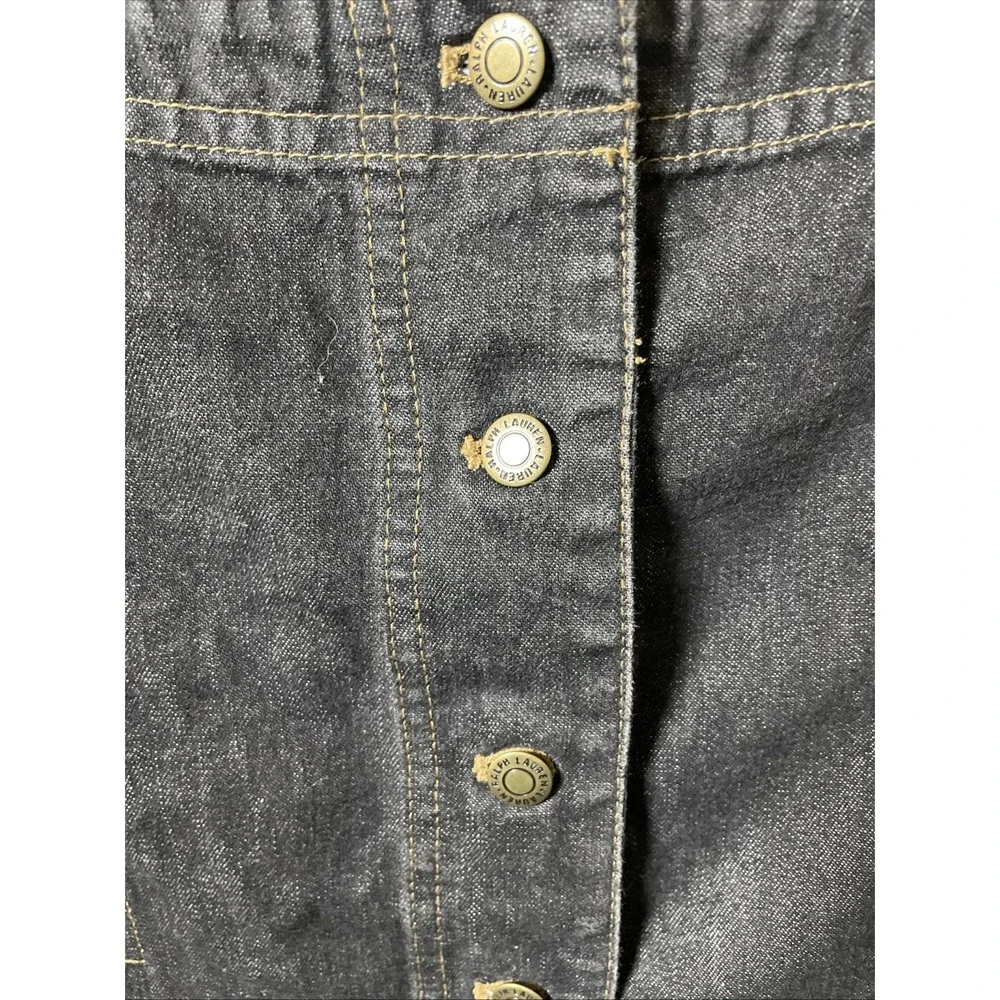 Lauren Ralph Lauren Vintage Y2K Black Denim Mini Skirt Women's Size‎ 12
